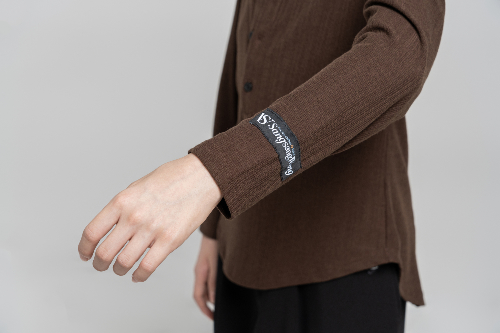Boy's Beauty Strip Button Top (Brown)