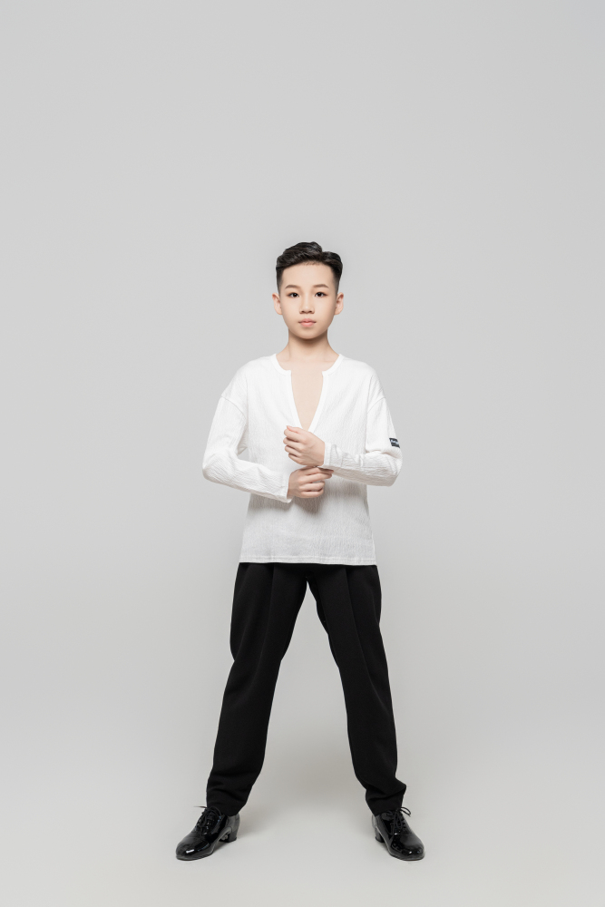 Boy's Textured Top (Black)