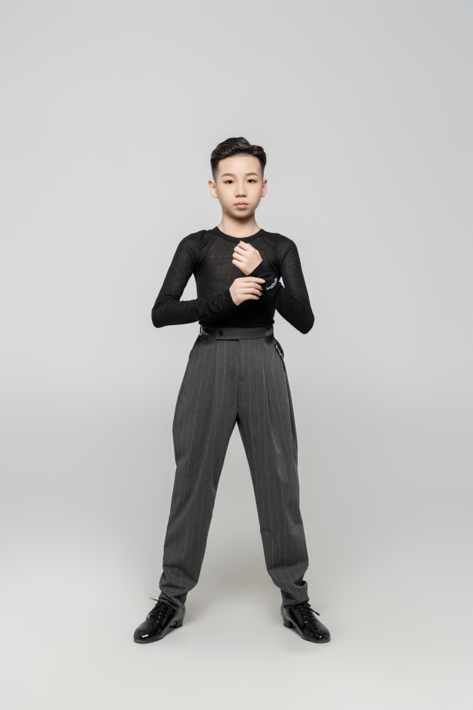 Boy's double-rings Cool pants (Textured Black)