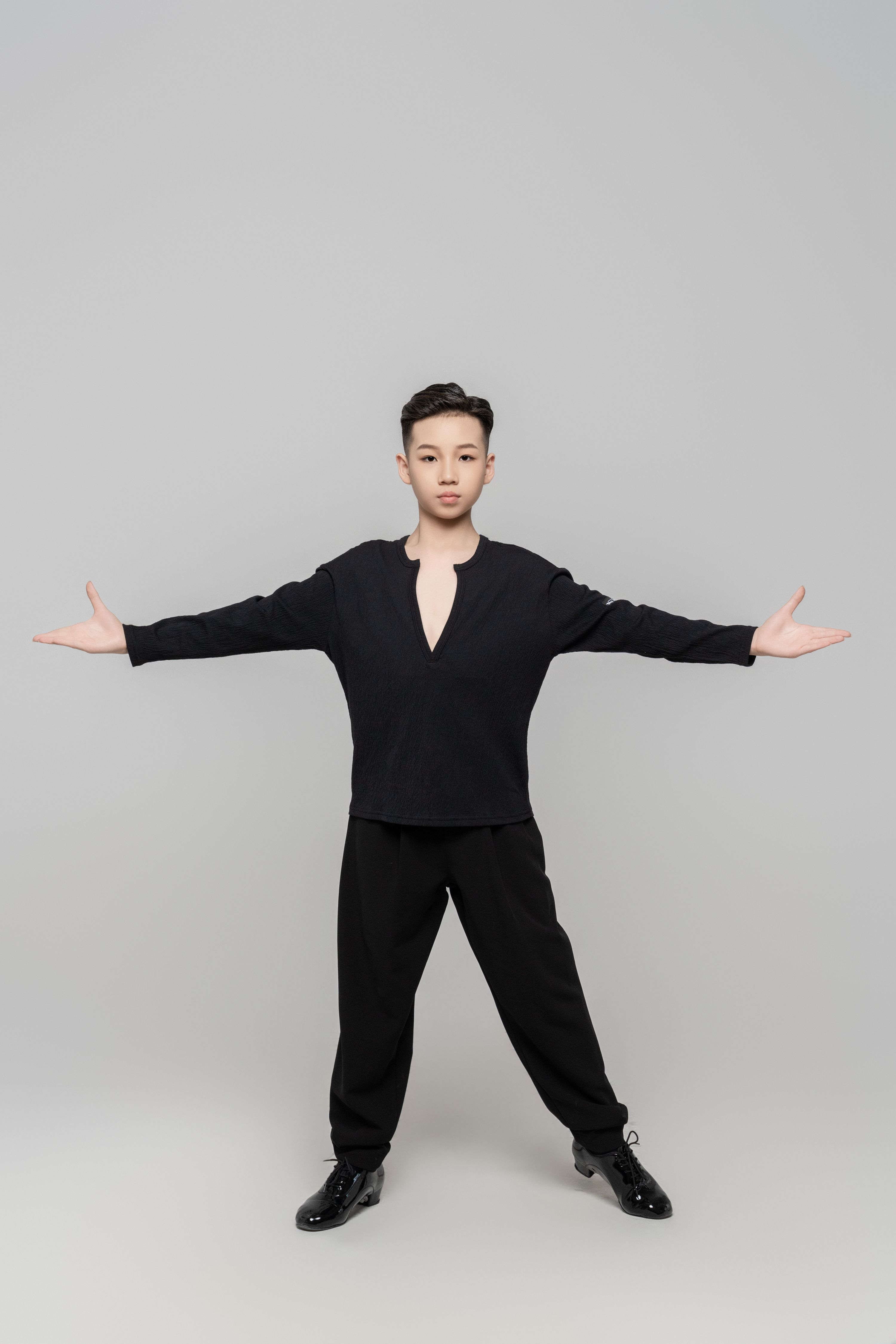 Boy's Textured Top (Black)