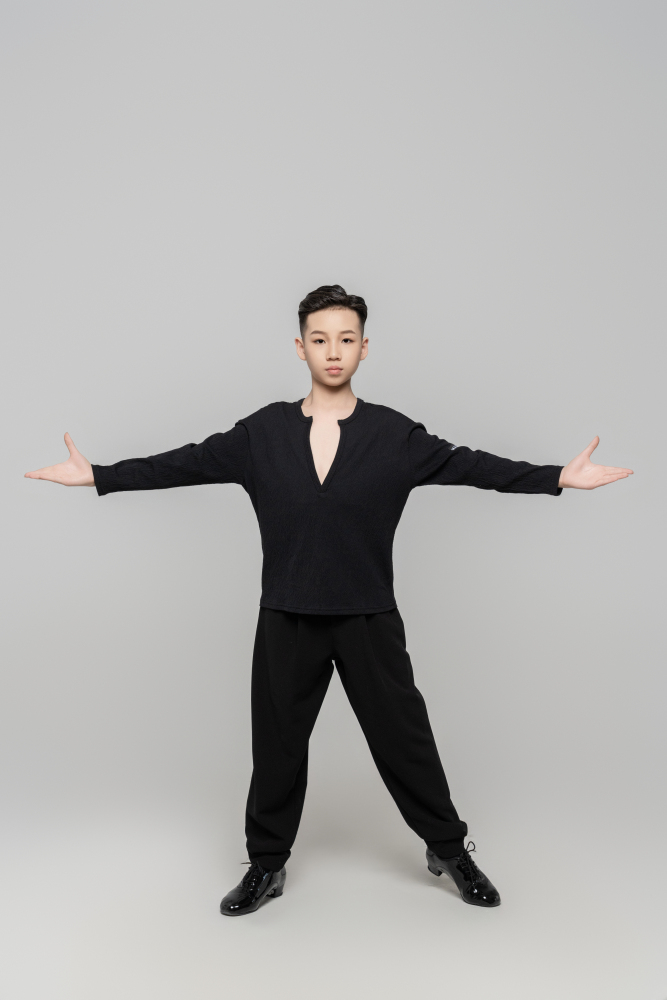 Boy's Textured Top (Black)