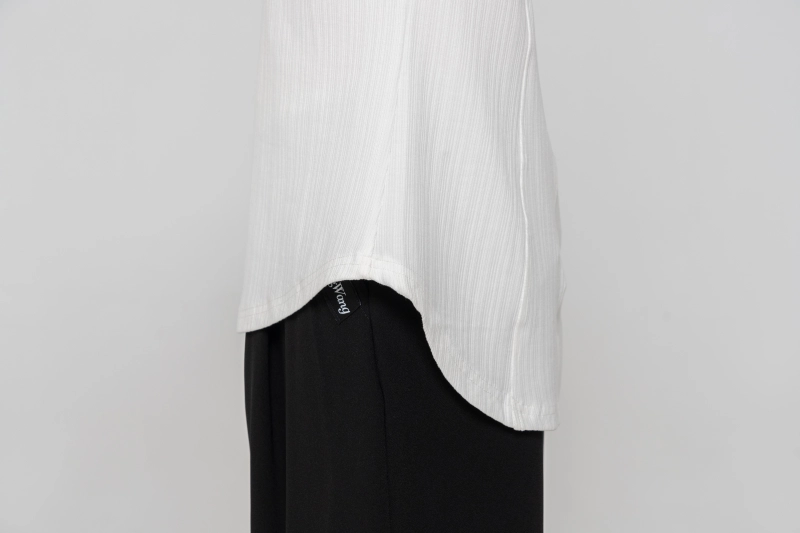 Boy's Beauty Strip Round Button Top (Black)