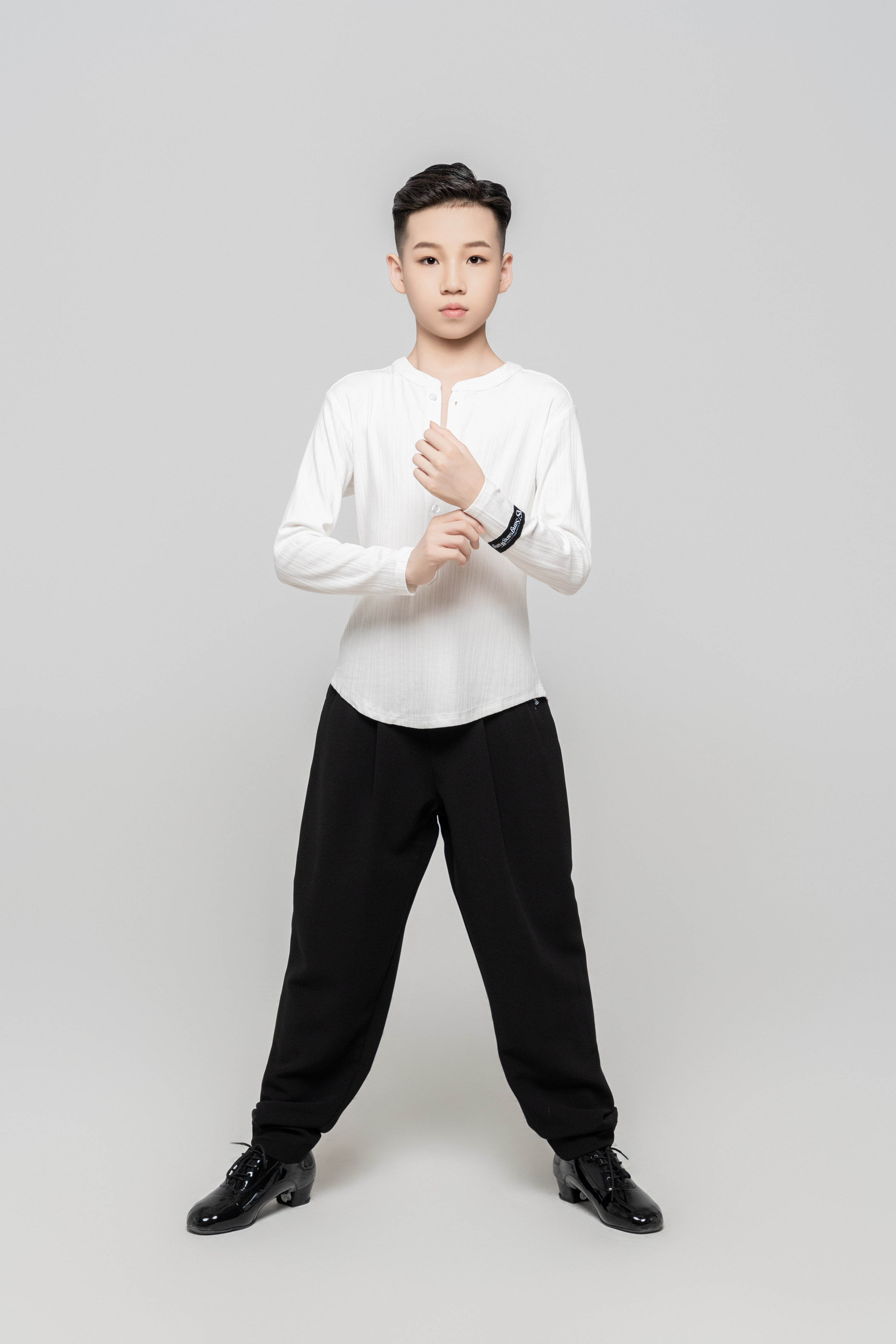 Boy's Beauty Strip Button Top (Brown)