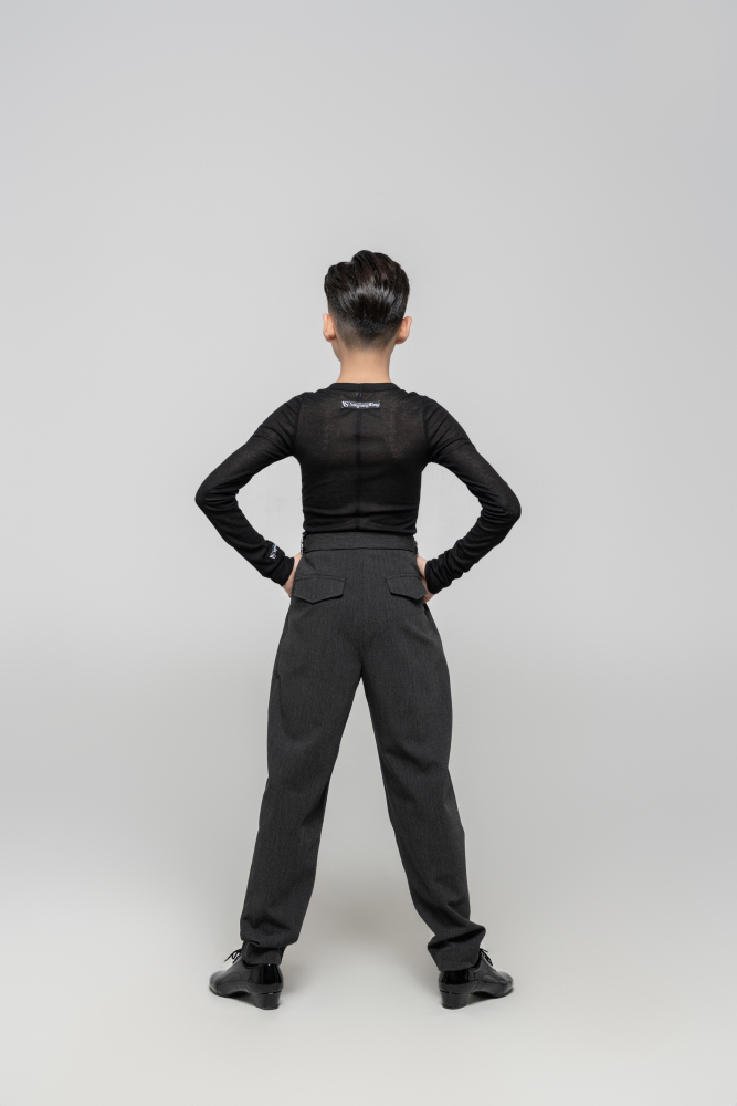 Boy's double-rings Cool pants (Texture Gray)