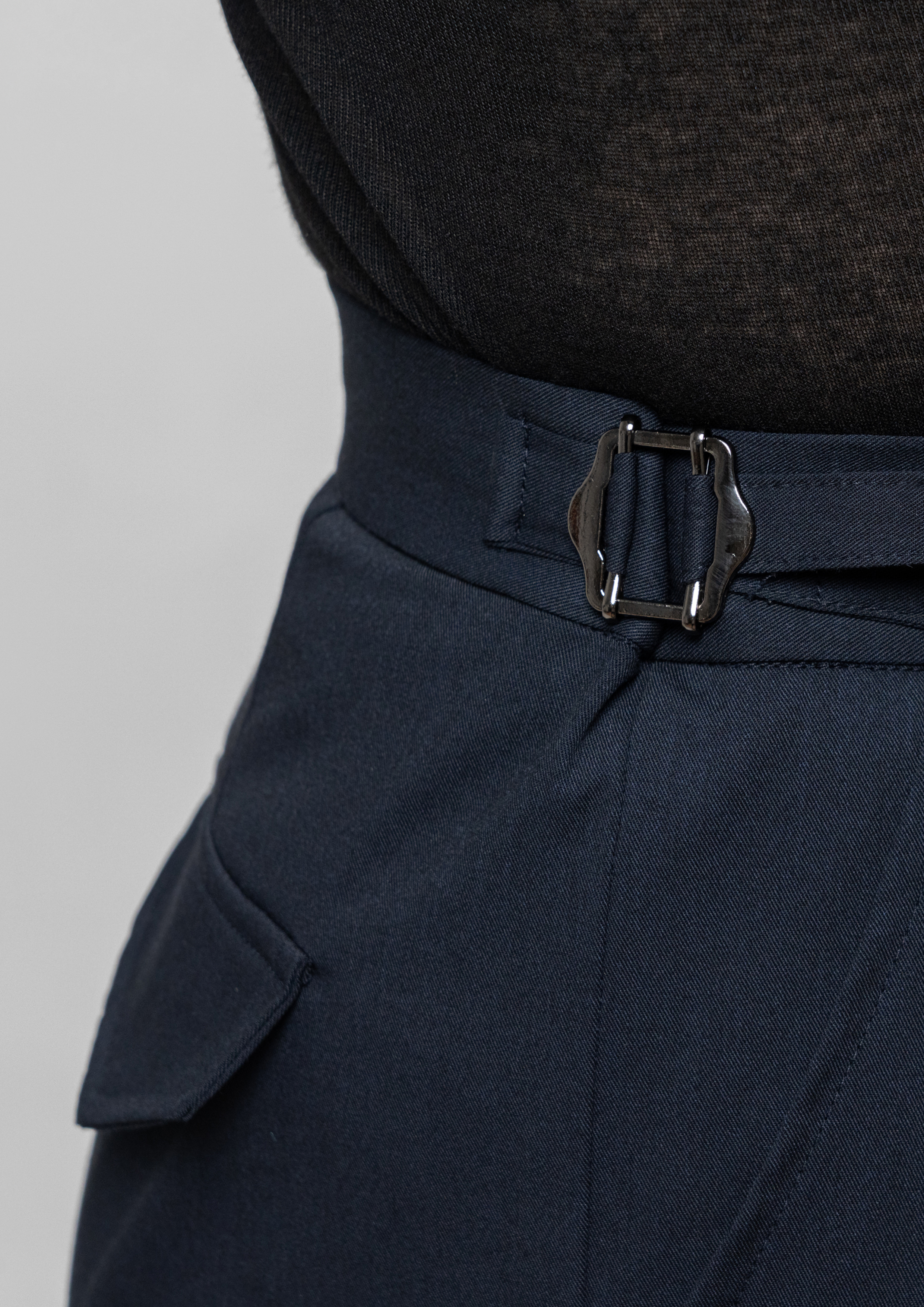 Men's double-rings Cool pants (Texture Gray)