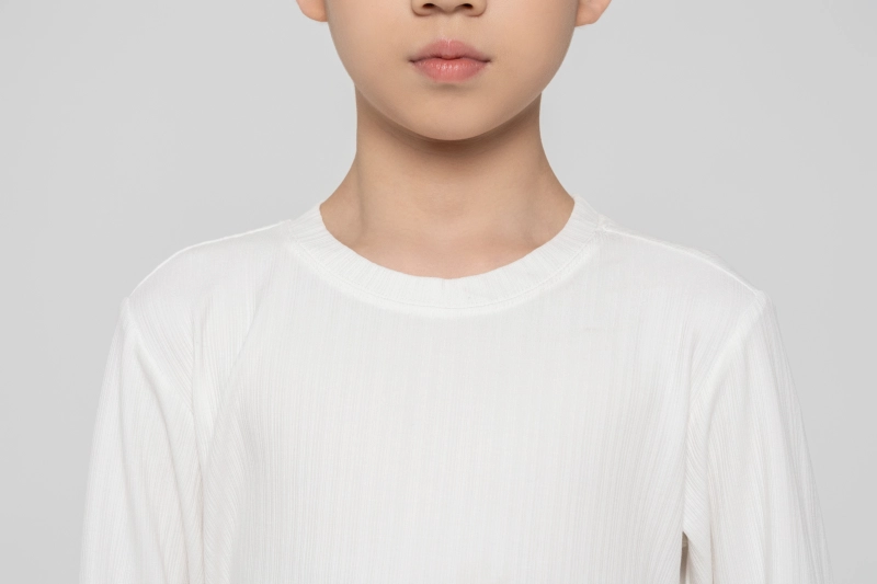 Boy's Beauty Strip Round Button Top (Black)