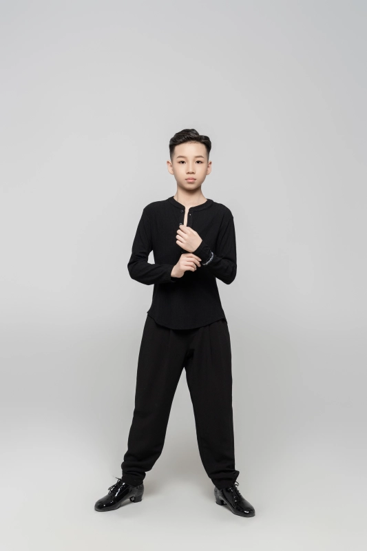 Boy's Beauty Strip Button Top (White)