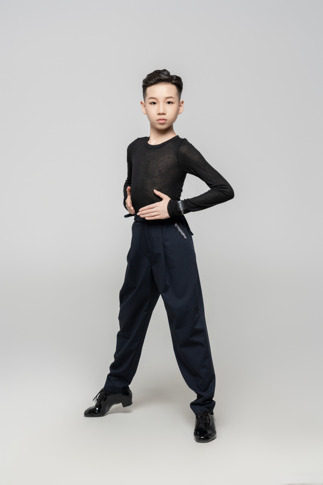 Boy's double-rings Cool pants (Textured Black)