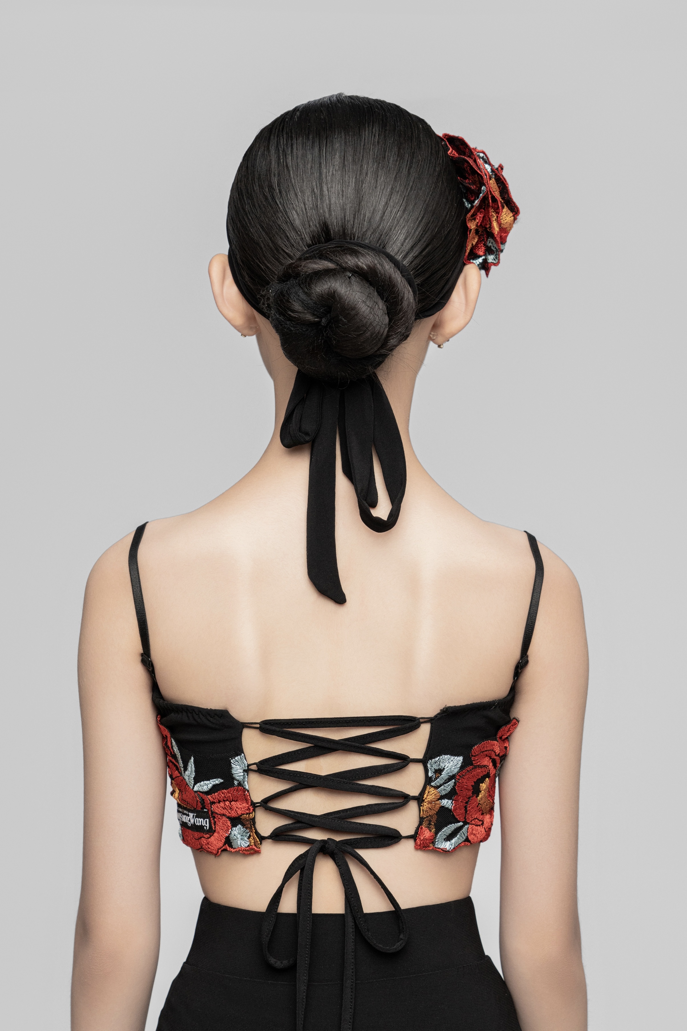 Embroidered Red Flower Multipurpose Flower accessory