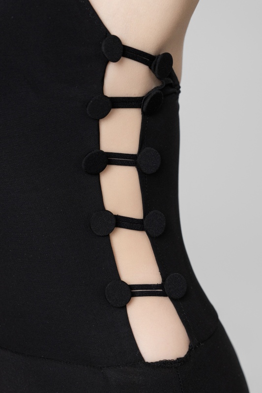 Multi-button cutout sleeveless Bodysuit
