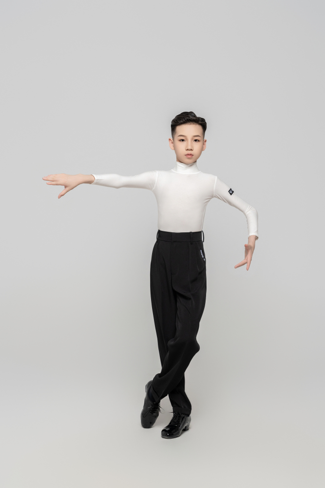 Boy long sleeves high collar（White）