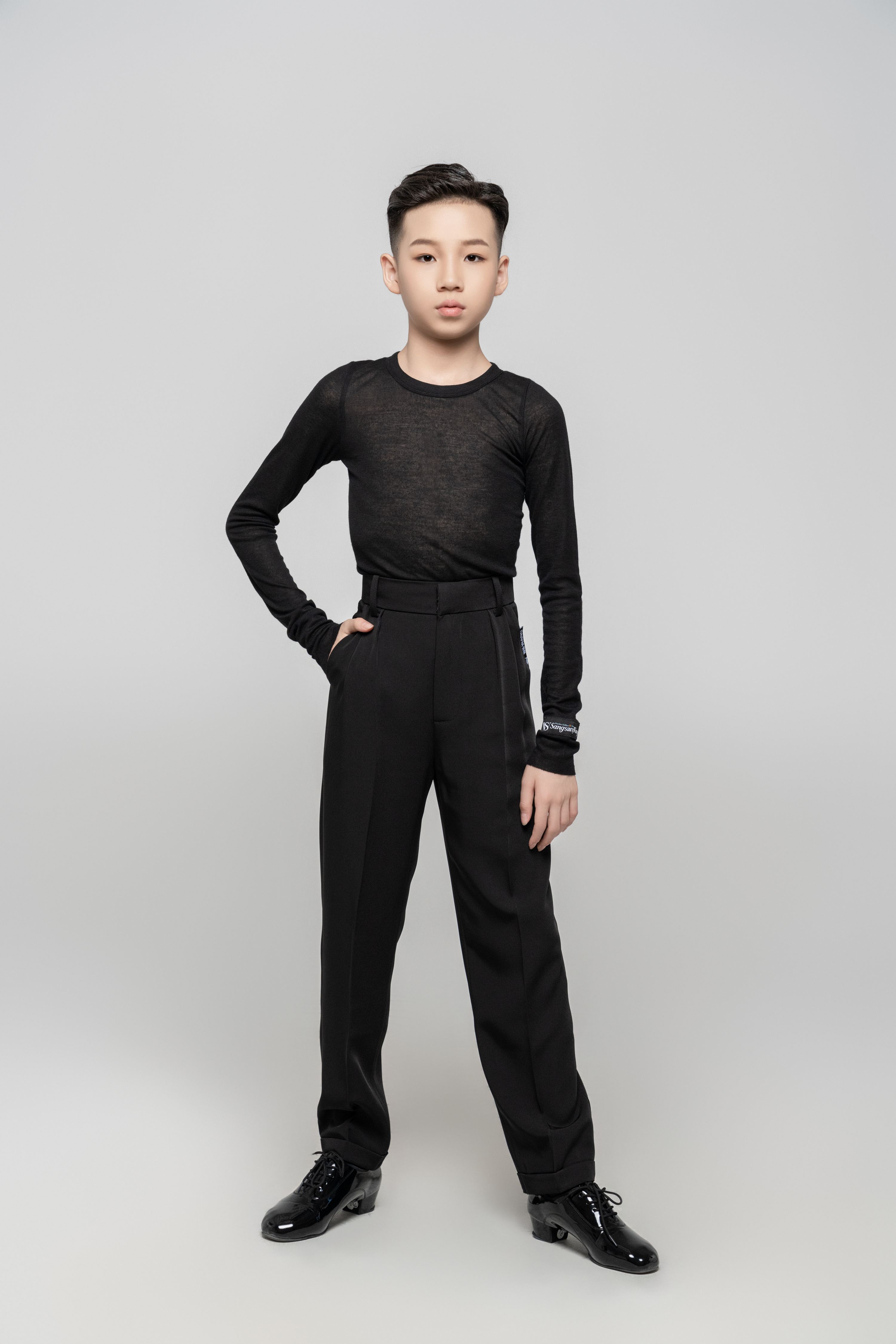Boy Multipurpose suit trousers(Black)