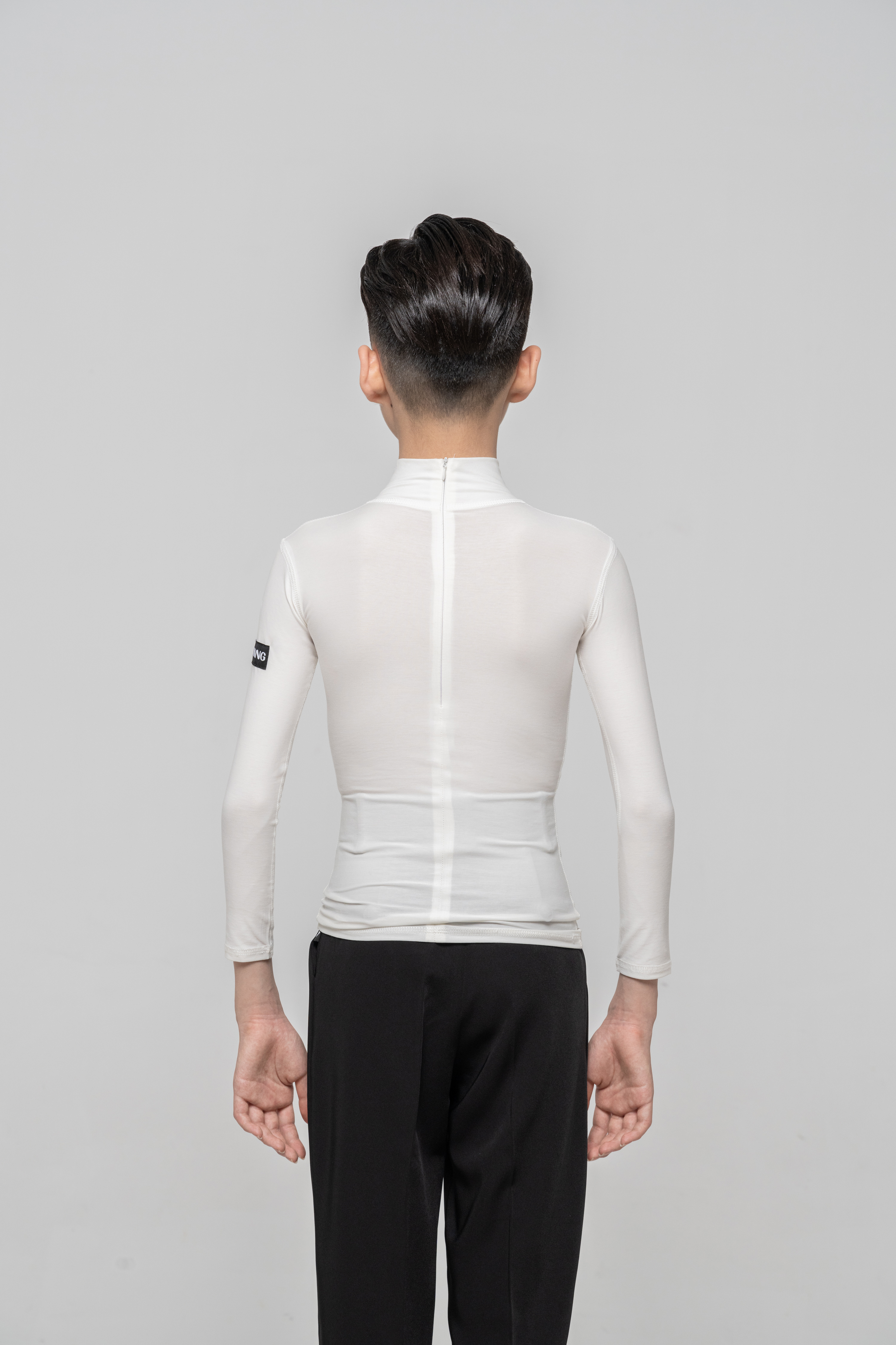Boy long sleeves high collar（White）