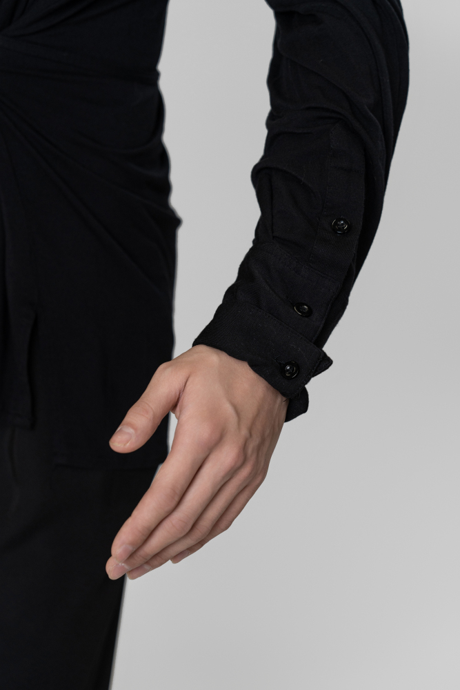 Man tie shirt （Black）