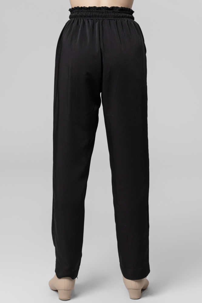 Woman  Drawstring pants（Black）