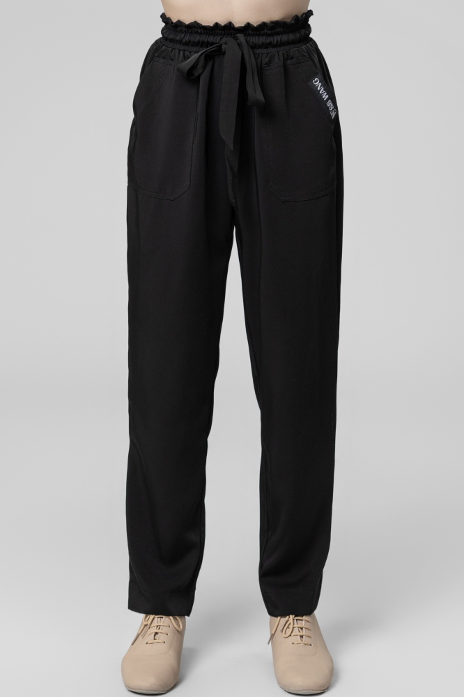 Woman  Drawstring pants（Black）