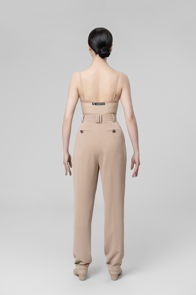 Woman Multipurpose suit trousers(Creamy yellow）