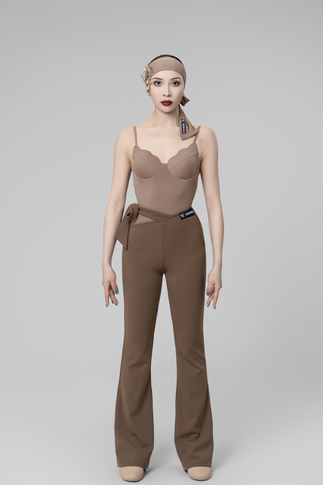 Flower Tie Headband / Belt universal (Cocoa)