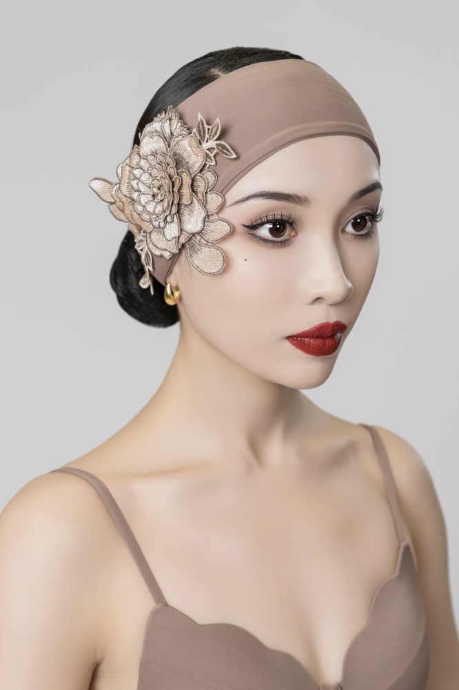 Flower Tie Headband / Belt universal (Cocoa)