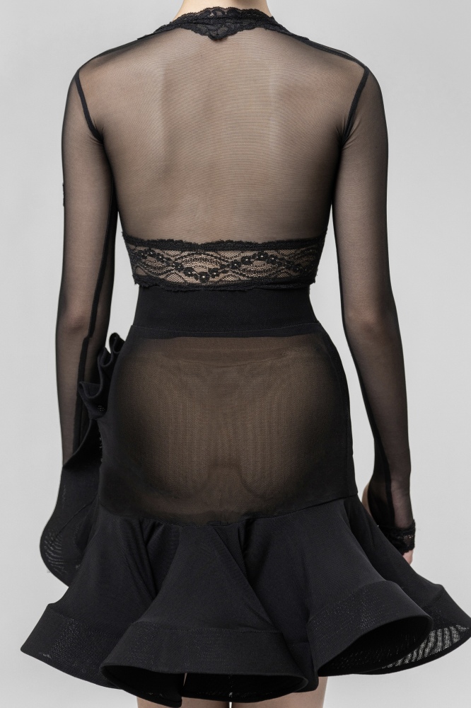 Gauze lace-up skirt（With underpants）