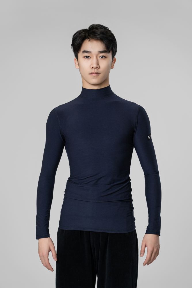 Man long sleeves high collar（Black）