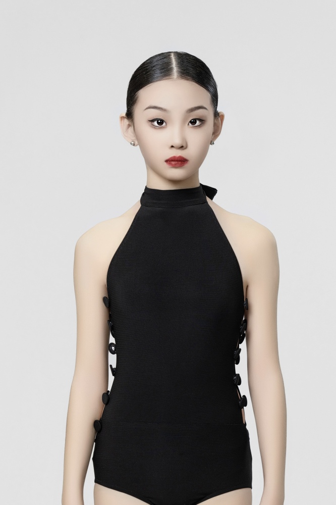 Multi-button cutout sleeveless Bodysuit