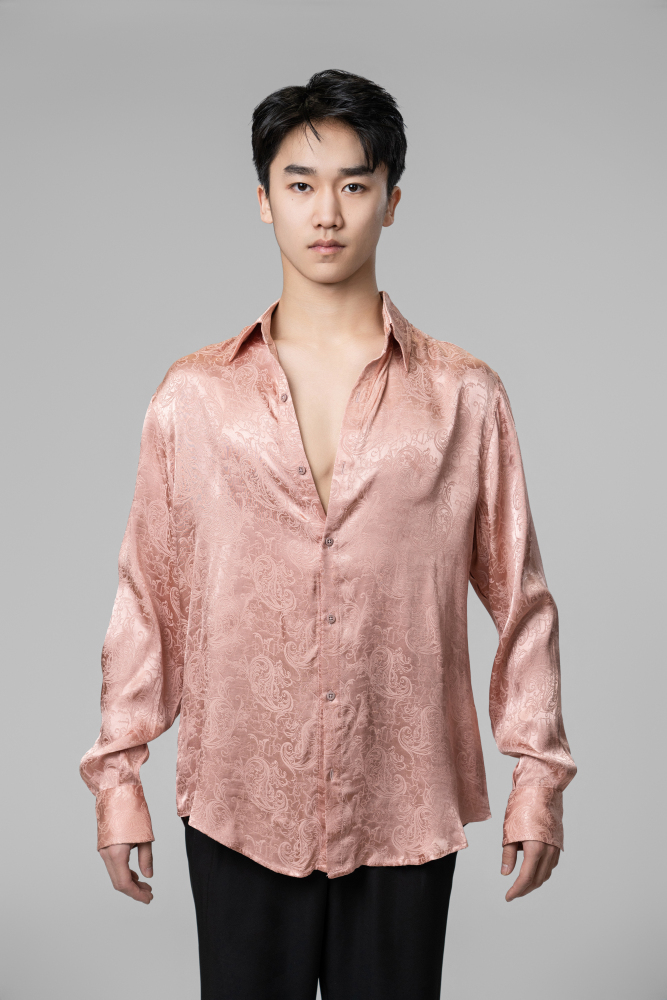 Dark Embroidery pattern Shirt(Green)
