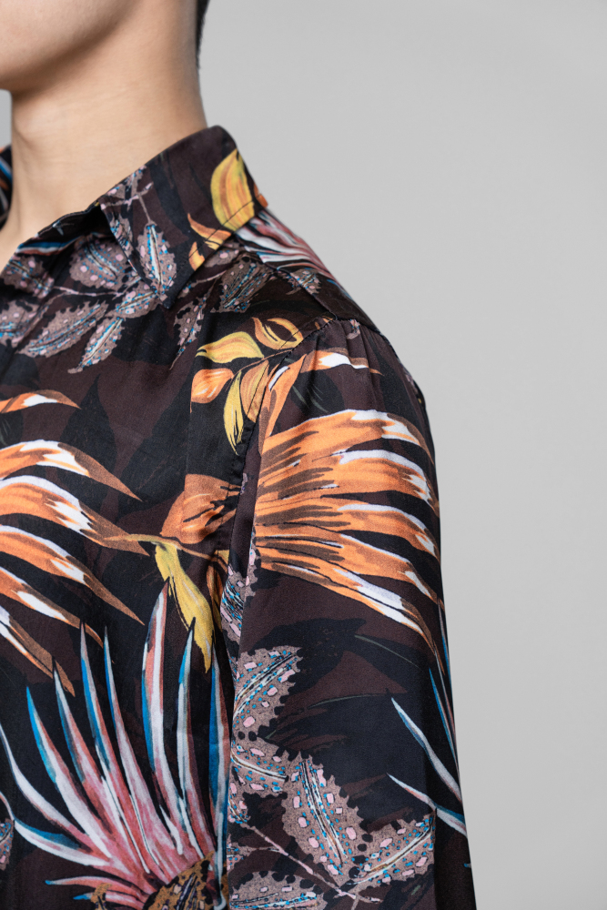 Man maple leaf shirt