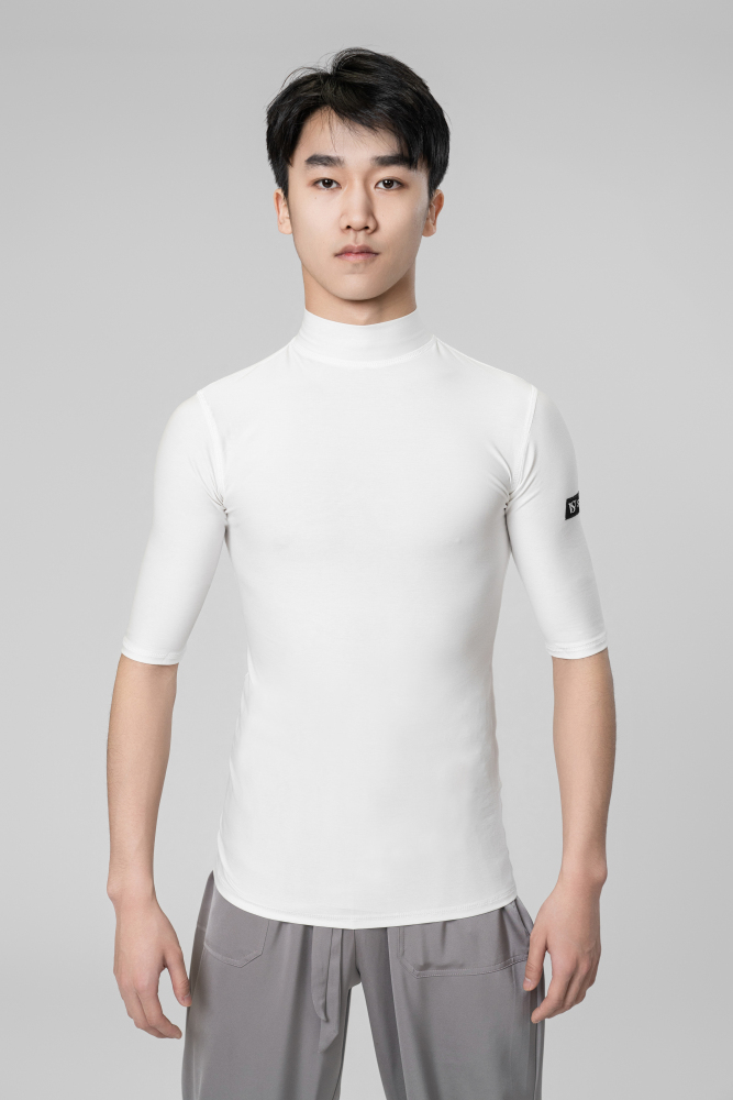 Man medium sleeves high collar（Black）