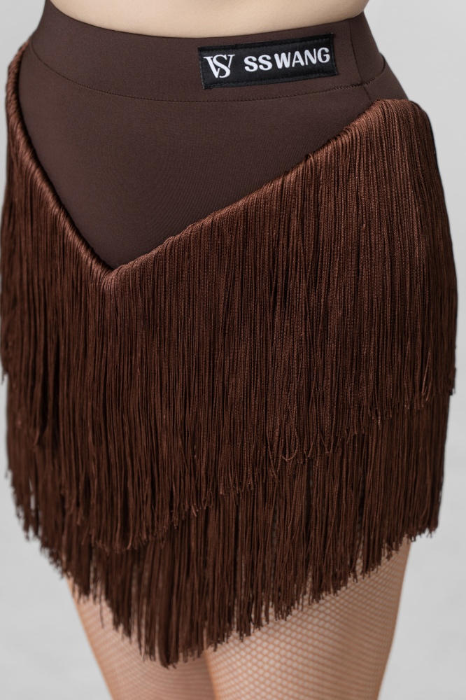 Short Triangle Tassels skirt（Brown）