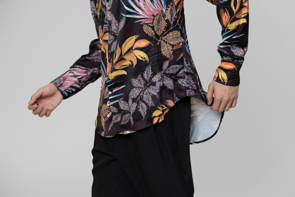 Man maple leaf shirt