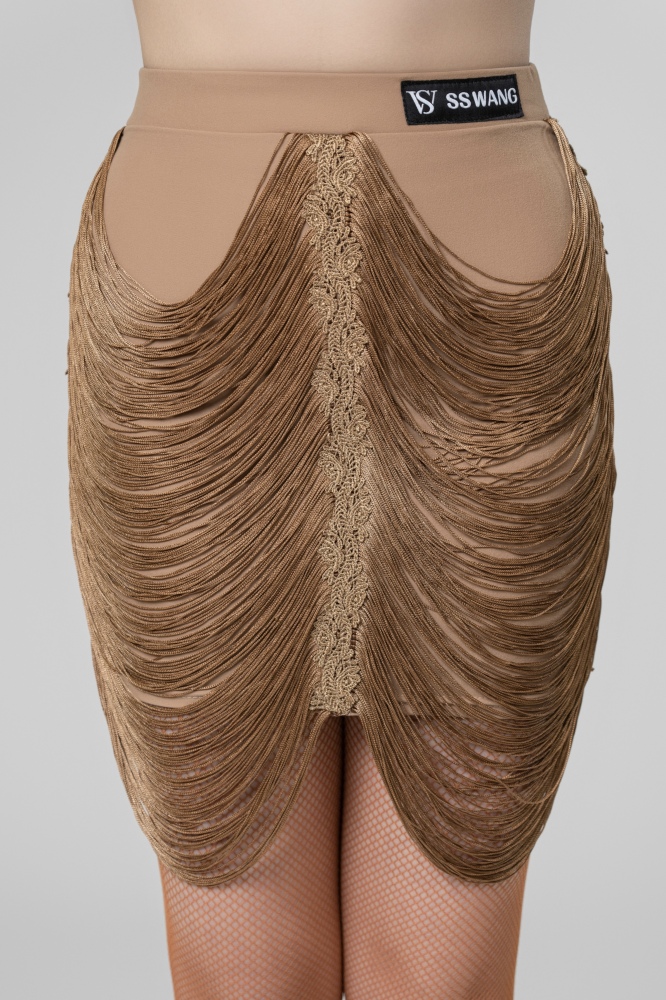 Hanging Tassels skirt（Light gold）
