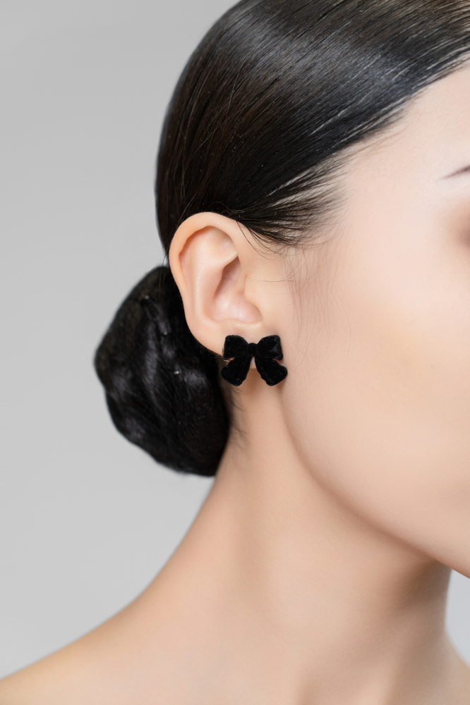 Leopard-print Bow strap fishtail skirt suit（With arm bow tie、earring）