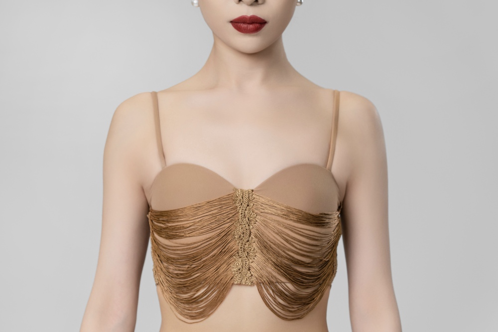 Hanging Tassels Short Suspender（Light gold）