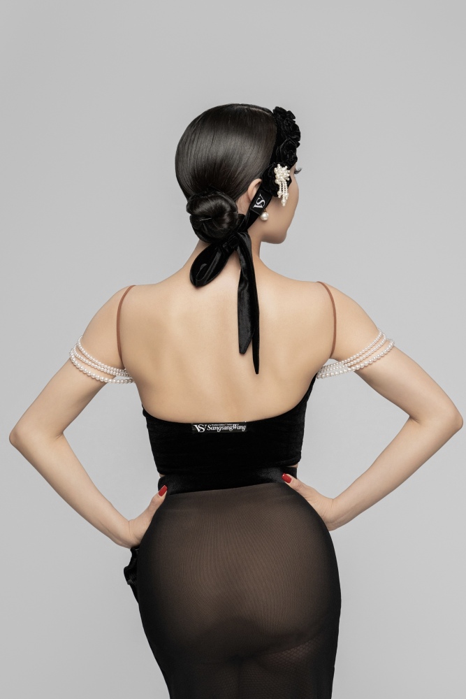Velvet pearls Headband / Belt universal