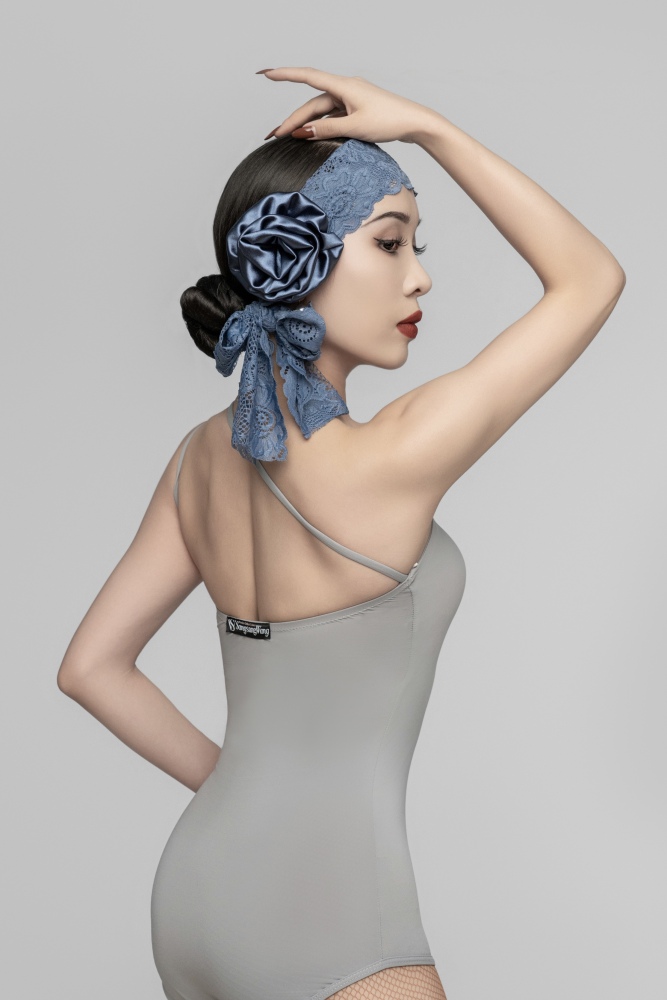 Off-shoulder Detachable Bodysuit (Black Purple)#241018