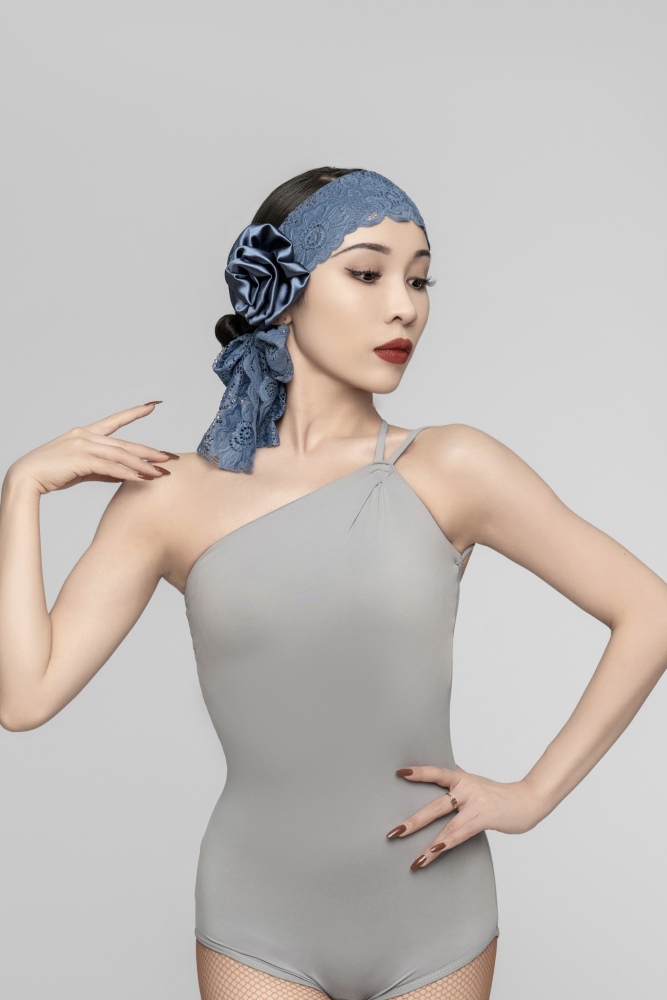 Off-shoulder Detachable Bodysuit (Black Purple)#241018