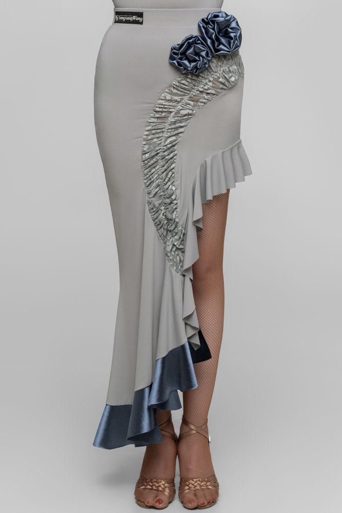 Women's Irregular Mermaid Tail Skirt （Black Purple）