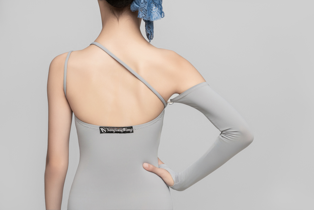 Off-shoulder Detachable Bodysuit (Black Purple)#231013