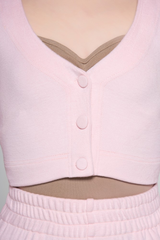 Girls Super Comfortable Double-Faced Fleece Cardigan (with Headband)