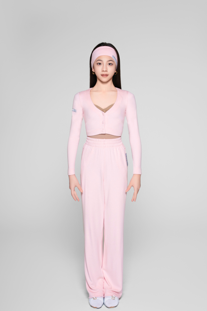 Girls Super Comfortable Double-Faced Fleece Cardigan (with Headband)