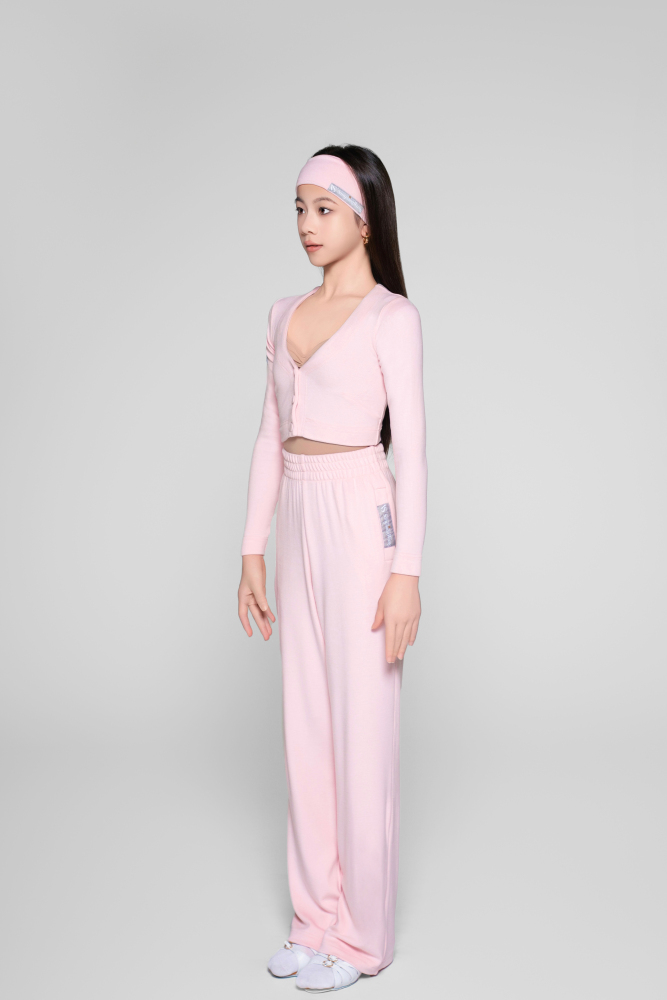 Girls Super Comfortable Double-Faced Fleece Cardigan (with Headband)