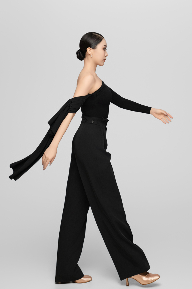 Adjustable Waist Ballroom Trousers For Women (white)