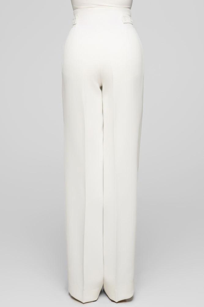 Adjustable Waist Ballroom Trousers For Women (white)