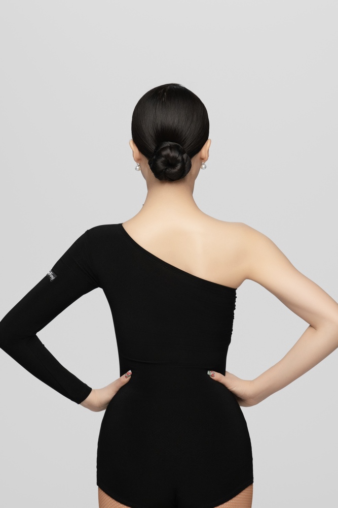 Asymmetrical Shoulder Removable Sash Bodysuit (White)#241114