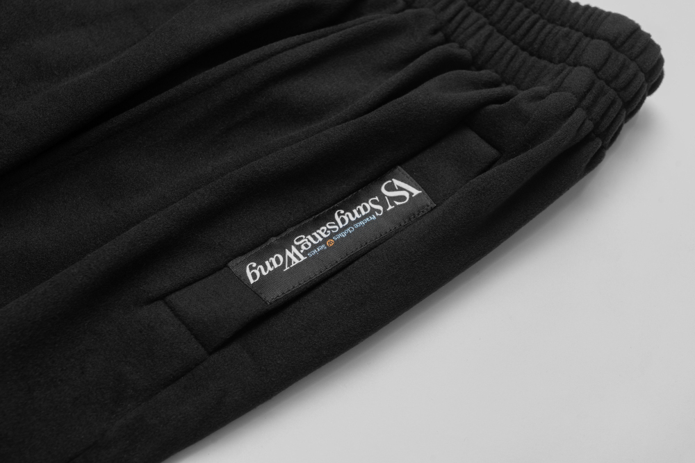 Ultra-Comfortable Double-Sided Fleece Straight-Leg Pants For Men (Black)