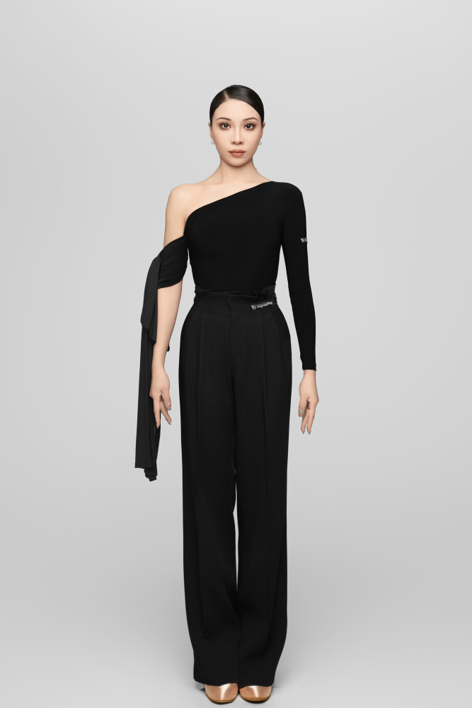 Adjustable Waist Ballroom Trousers For Women (white)