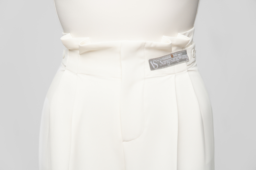 Adjustable Waist Ballroom Trousers For Women (white)