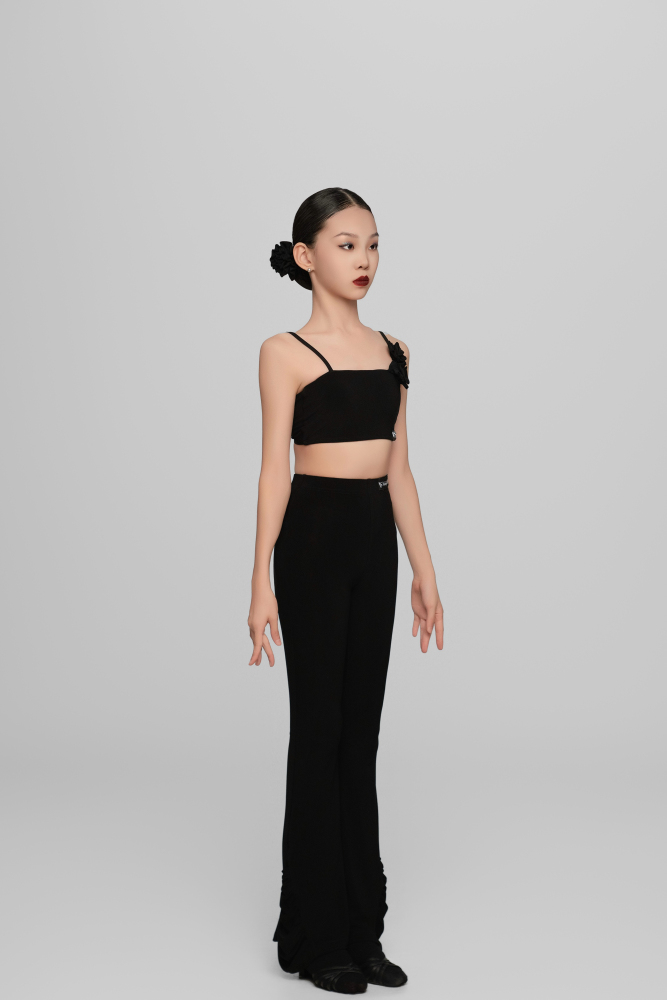 Flared Pants For Girls (Black)