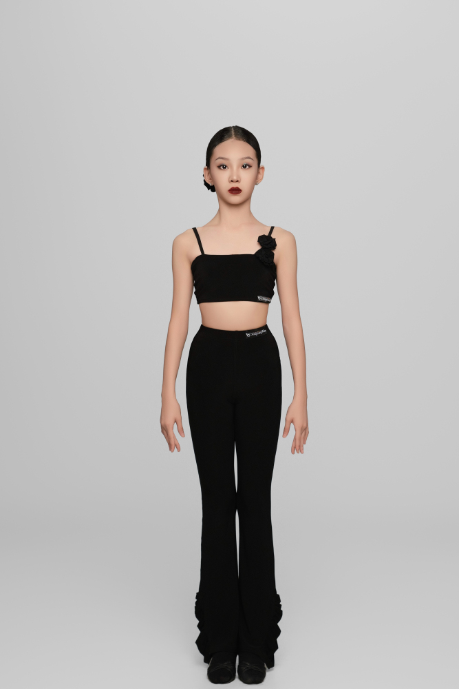 Flared Pants For Girls (Black)